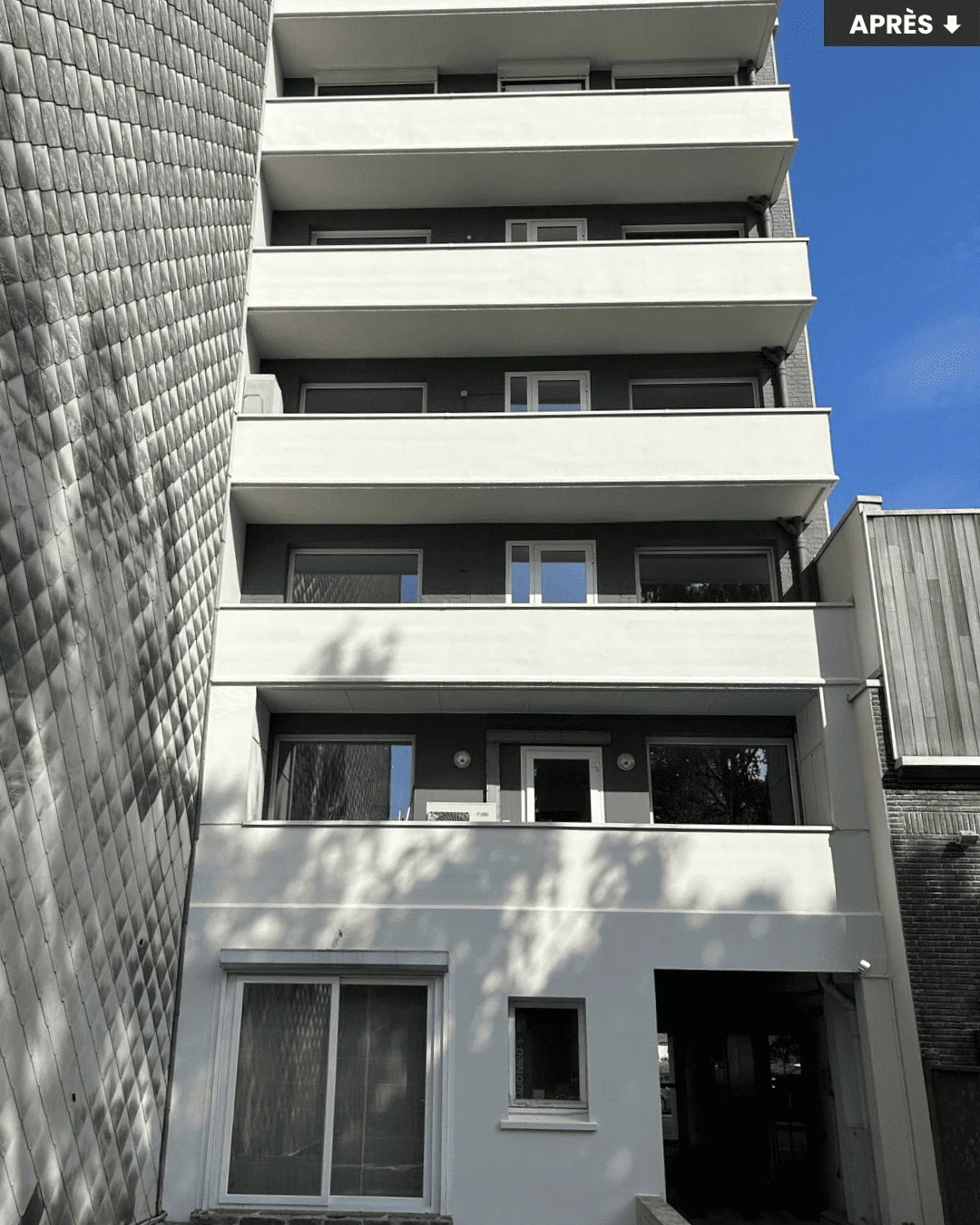 Renovation peintures façade immeuble après travaux