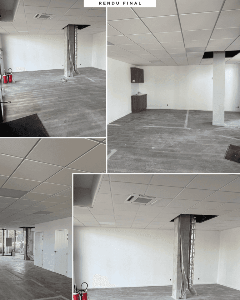 photo d'un chantier de rénovation d'une cellule commercial à Arras faux plafond peintures 3