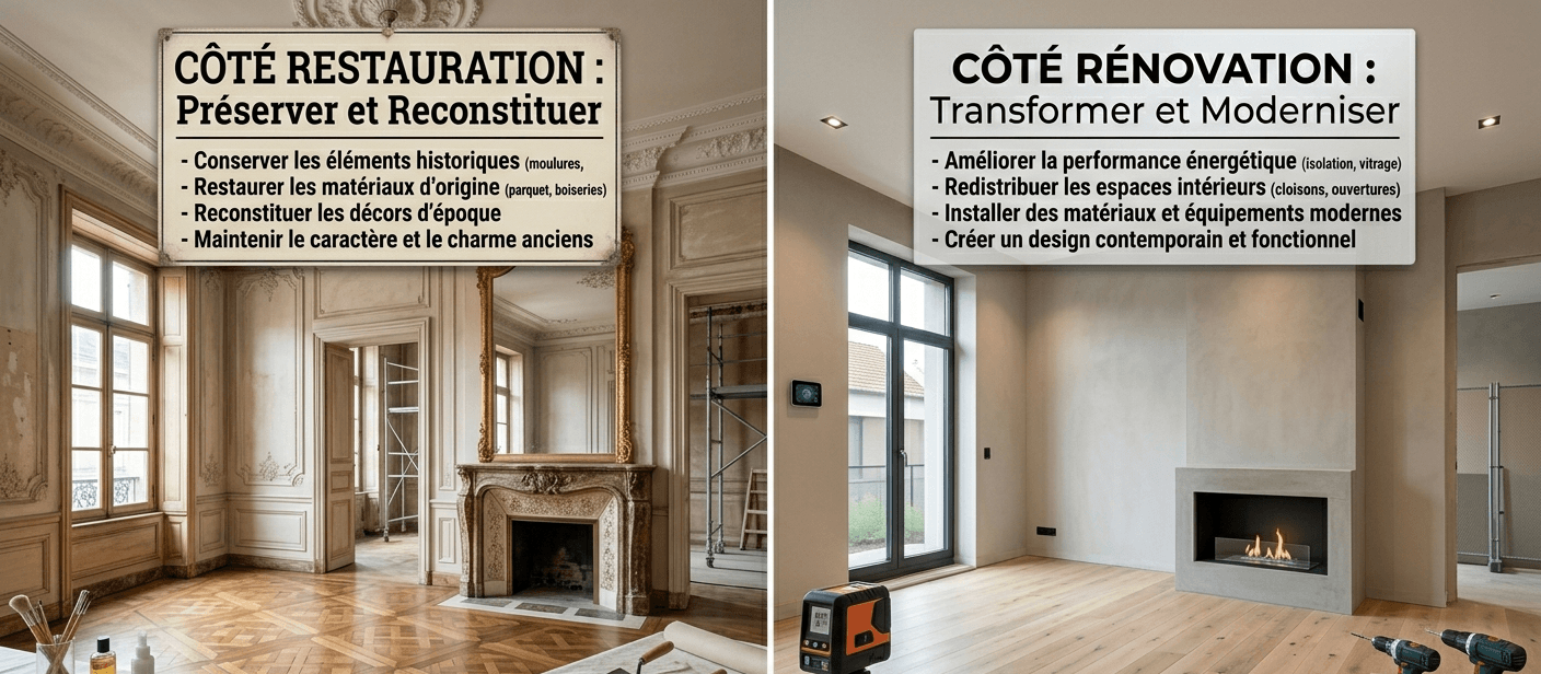 Restauration ou Rénovation que choisir ?